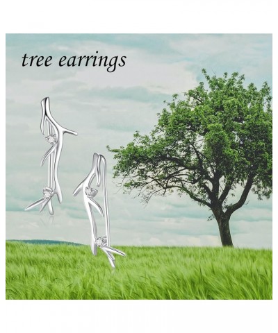 Ear Climbers Earrings for Women Sterling Silver Vintage Ear Crawler Earrings Jewelry Gifts for Women Girls Tree Branch $13.44...