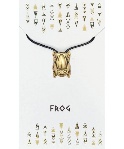 Spirit Animal Tribal Bead Necklace Native American Zodiac Unique Symbolic Inspirational Gold Pendant Frog $9.24 Necklaces