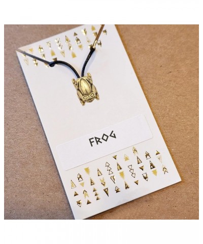 Spirit Animal Tribal Bead Necklace Native American Zodiac Unique Symbolic Inspirational Gold Pendant Frog $9.24 Necklaces