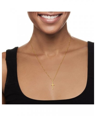 Italian 18kt Yellow Gold Diamond-Cut Cross Pendant Necklace 18.0 Inches $96.00 Necklaces