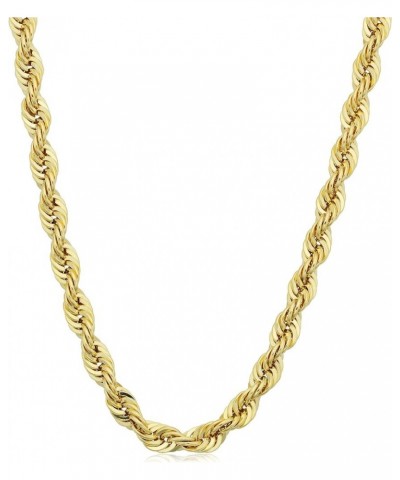 18 K Gold Plated, 3 mm Rope Chain 18,20 or 22 inches Long 20.0 Inches $12.80 Necklaces