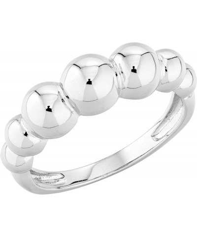 Italian 925 Sterling Silver Bead Ball Stackable Ring for Women, in Silver or 18K Gold Plated sterling silver 5 $16.27 Rings