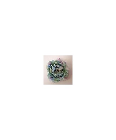 English Rose Artificial Flower Hair Clip/Pin Brooch, Two Tone Aqua $8.79 Brooches & Pins