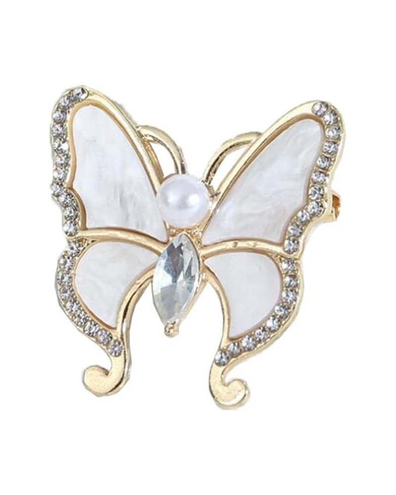 Butterfly Pearl Brooch Animal Brooch Pin Elegant Bridal Vintage Style Pins Wedding Banquet Anniversary Brooch For Women Girl ...