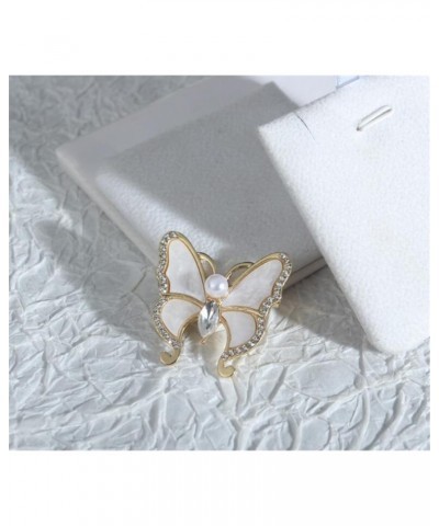 Butterfly Pearl Brooch Animal Brooch Pin Elegant Bridal Vintage Style Pins Wedding Banquet Anniversary Brooch For Women Girl ...