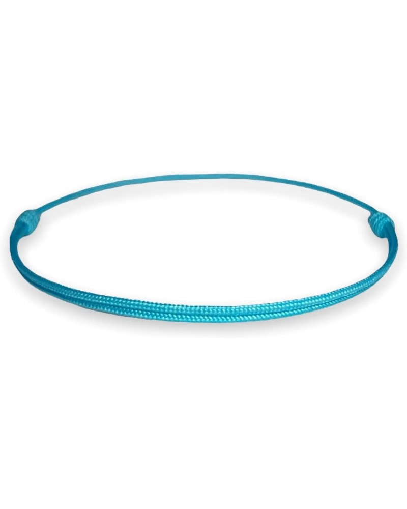 Thick Aquamarine Cord Bracelet for Men Women Teen Unisex Adult - Waterproof Nylon Surfer String Friendship Bracelets Summer B...