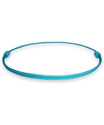 Thick Aquamarine Cord Bracelet for Men Women Teen Unisex Adult - Waterproof Nylon Surfer String Friendship Bracelets Summer B...