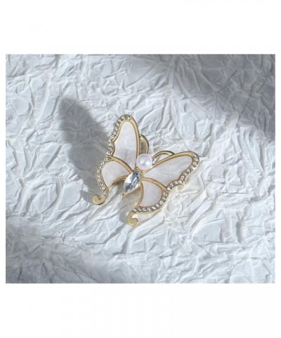 Butterfly Pearl Brooch Animal Brooch Pin Elegant Bridal Vintage Style Pins Wedding Banquet Anniversary Brooch For Women Girl ...