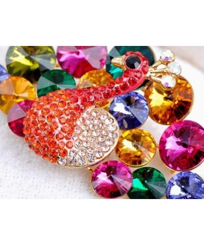 Crystal Rainbow Colors Regal Peacock Bird Fashion Pin Brooch $18.80 Brooches & Pins