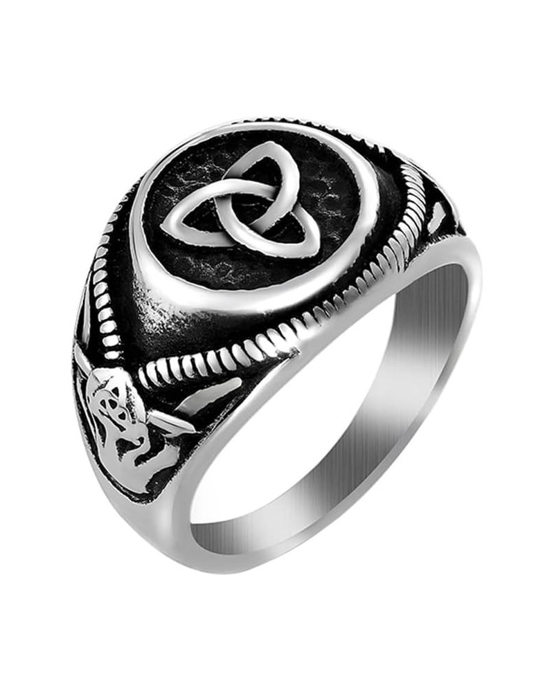 Triquetra Trinity Knot Ring, Irish Celtic Knot Ring Stainless Steel, Nordic Jewelry for Women 9 $10.06 Rings