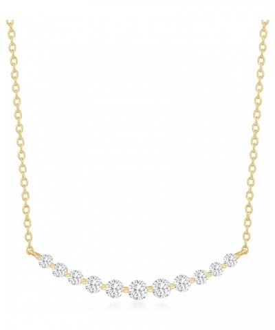 by Ross-Simons 0.50 ct. t.w. Diamond Graduated Crescent Necklace in 14kt Yellow Gold 16.0 Inches $332.20 Necklaces