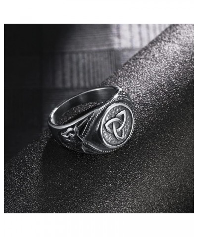 Triquetra Trinity Knot Ring, Irish Celtic Knot Ring Stainless Steel, Nordic Jewelry for Women 9 $10.06 Rings