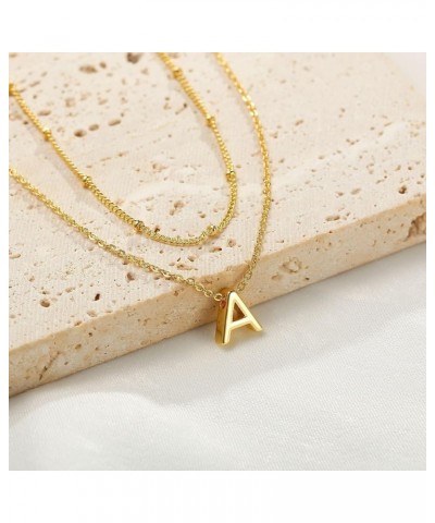 Dainty Initial Necklaces for Women Girls - 14K Gold/White Gold Plated Letter A-Z Necklace | Minimalist Monogram Necklace | Pr...