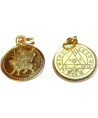 Yantra Kavach Pendants - Brass & Ashtadhatu 1-1.25", Gold Polished Durga Bisa Beesa Yantra Style 2 $9.10 Pendants