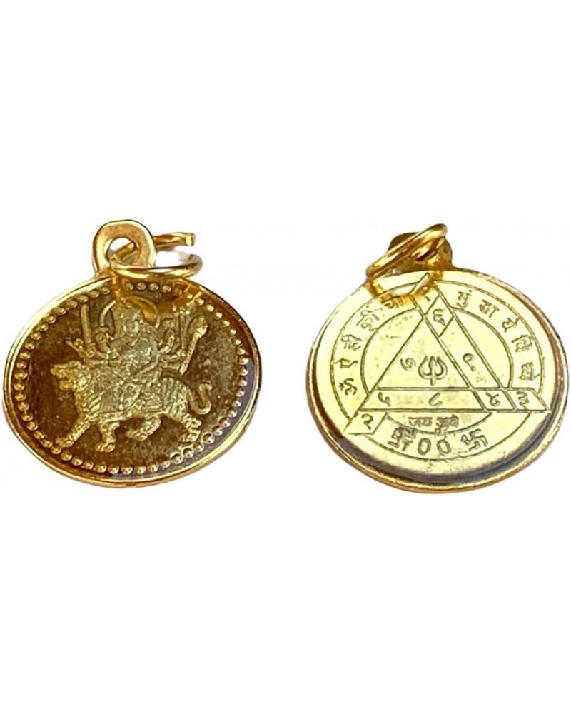 Yantra Kavach Pendants - Brass & Ashtadhatu 1-1.25", Gold Polished Durga Bisa Beesa Yantra Style 2 $9.10 Pendants