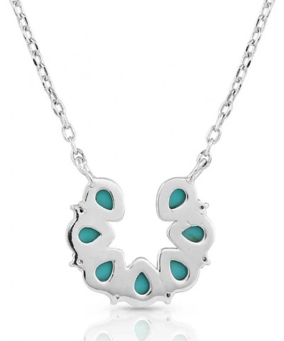 Lucky Seven Turquoise Horseshoe Necklace - NC5291 $26.00 Necklaces