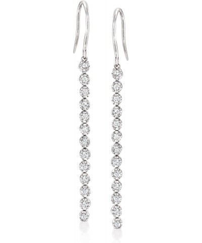 0.50 ct. t.w. Diamond Linear Drop Earrings in Sterling Silver $93.00 Earrings