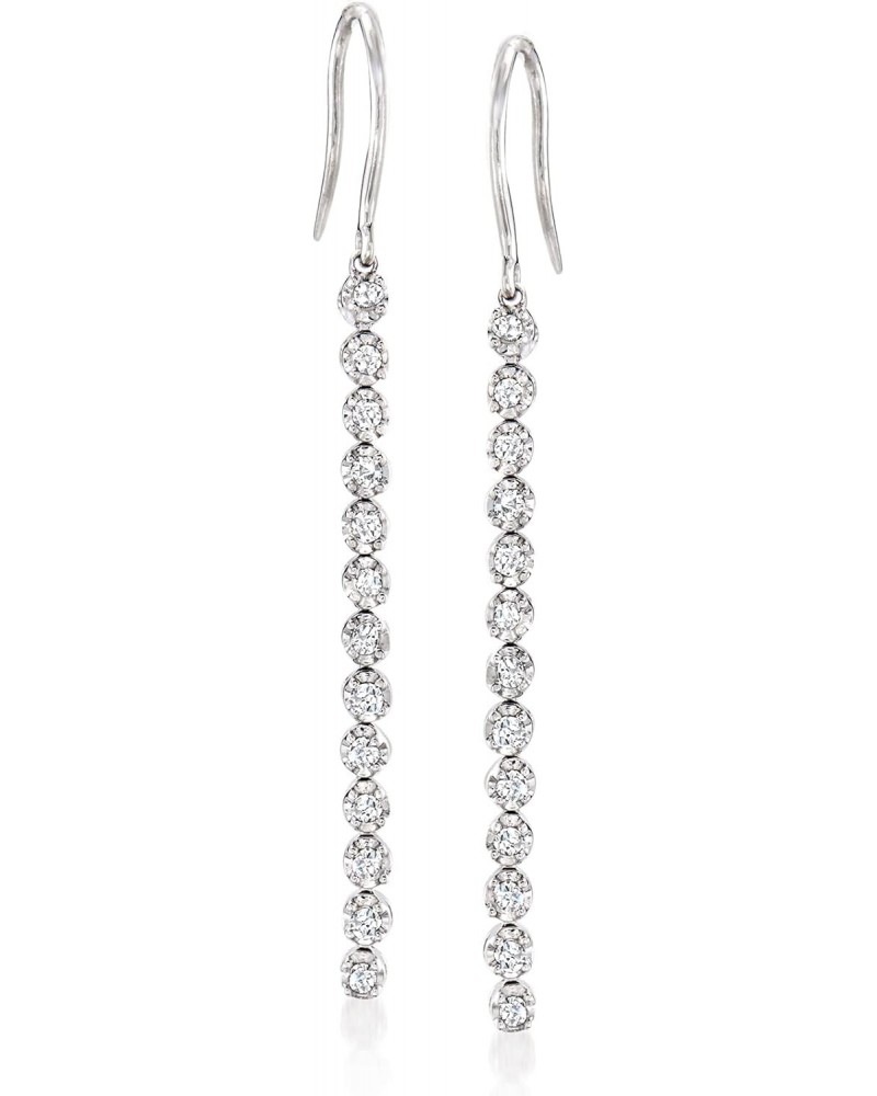 0.50 ct. t.w. Diamond Linear Drop Earrings in Sterling Silver $93.00 Earrings