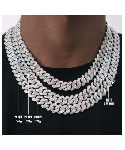 Mens Cuban Link Chain Silver/Gold 18'' 20'' 22'' 24'' Necklace Iced Out Thick Chain For Women Bling Diamond Cut Cuban Link Ch...