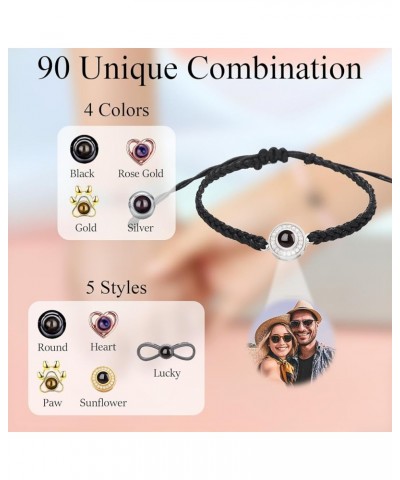 Custom Photo Bracelets,Projection Bracelet with Picture inside Personalized Picture Bracelet for Girls Boys Women Man Couple ...