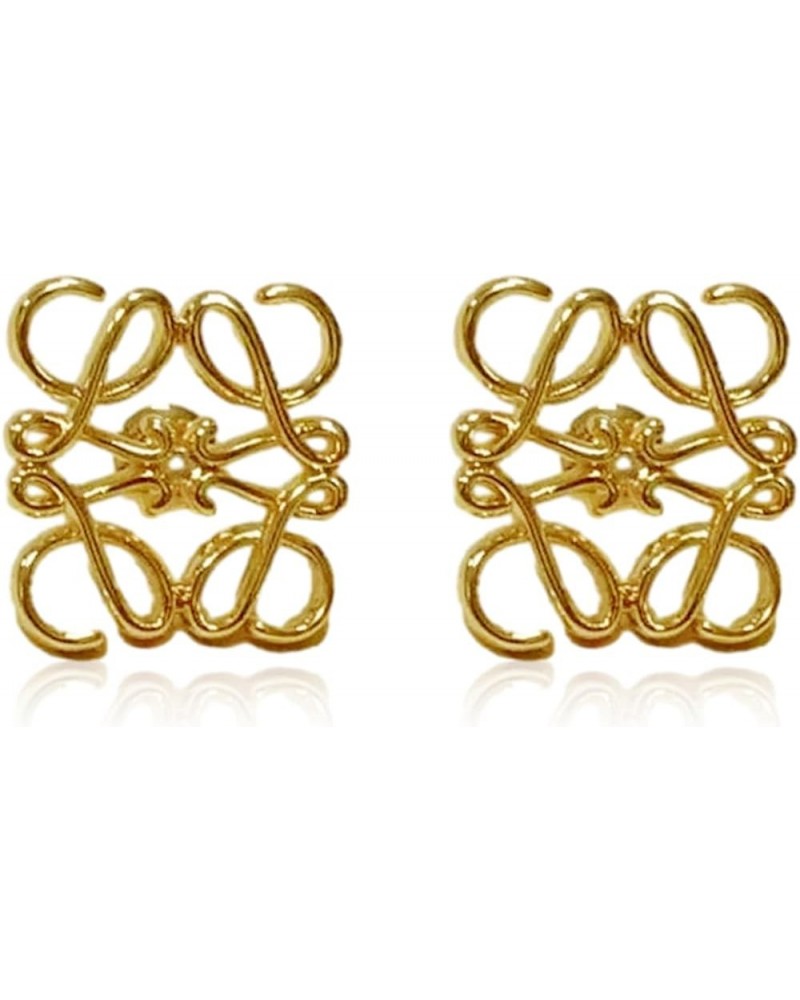 Stud Earrings for Women girls 22k Gold Plated Gold-5 Copper $9.03 Earrings