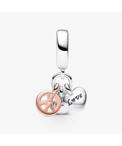 Family Love You Heart Mom Dangle Charms for Women Necklace or Bracelet Charm in 925 Sterling Silver,Mother's Day Jewelry Gift...