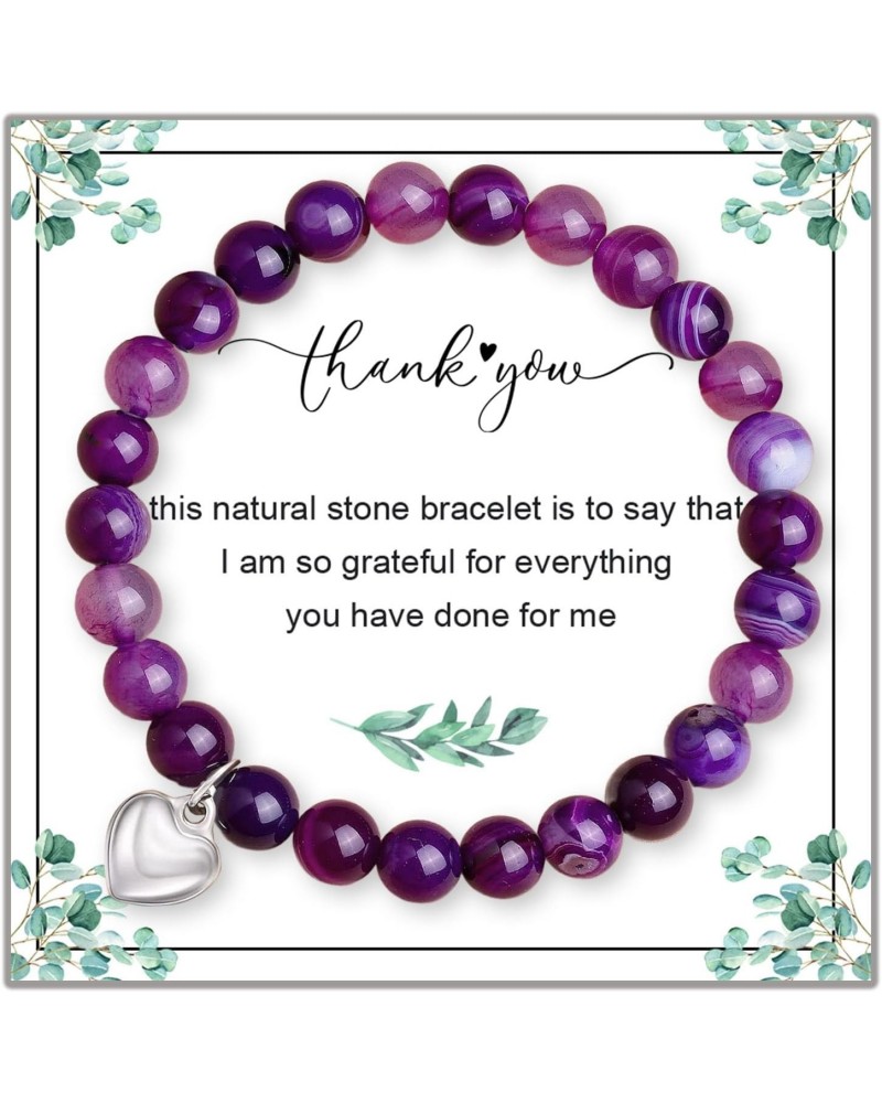 Inspirational Gifts for Women, Natural Stone Encouragement Healing Gifts Get Well Soon Gifts Relaxation Bracelets Gifts for W...