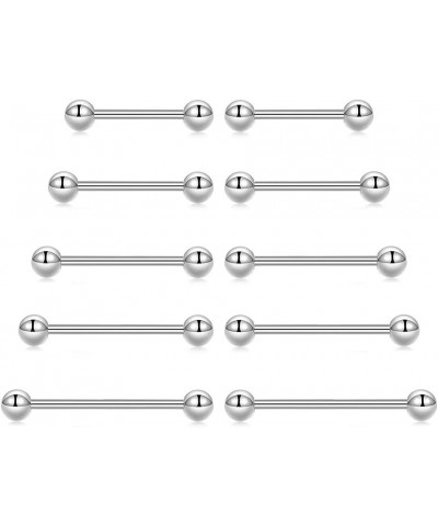 Nipple Piercing Jewelry Surgical Steel Barbells 14G Nipple rings Stainless Steel Bridge Tongue Ring for Women Men $6.23 Body ...