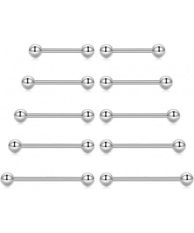 Nipple Piercing Jewelry Surgical Steel Barbells 14G Nipple rings Stainless Steel Bridge Tongue Ring for Women Men $6.23 Body ...