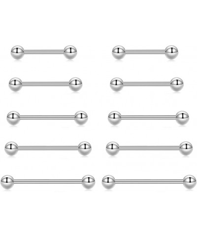 Nipple Piercing Jewelry Surgical Steel Barbells 14G Nipple rings Stainless Steel Bridge Tongue Ring for Women Men $6.23 Body ...