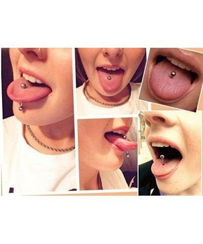 Nipple Piercing Jewelry Surgical Steel Barbells 14G Nipple rings Stainless Steel Bridge Tongue Ring for Women Men $6.23 Body ...