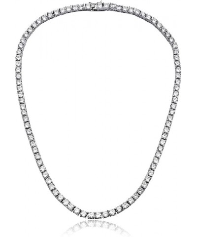 Women 4MM Round Prong Cubic Zirconia Tennis Necklace 18 Inches $18.50 Necklaces