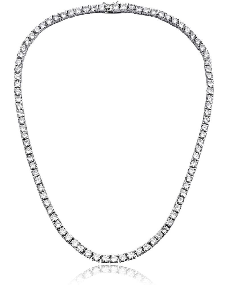 Women 4MM Round Prong Cubic Zirconia Tennis Necklace 18 Inches $18.50 Necklaces