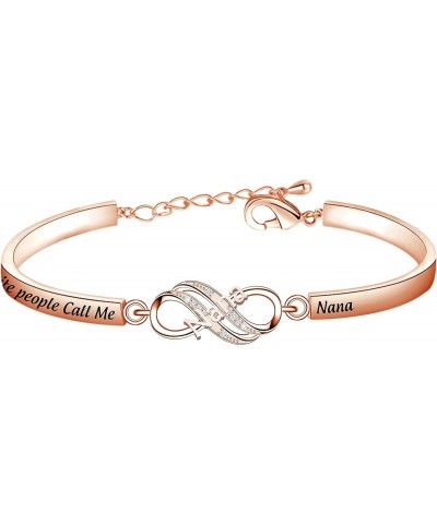 Grandma Bracelet My Favorite People Call Me Nana/Mimi/Nonna/Granny/Grandma Bracelet Gift for Grandmother nana rose gold $8.84...