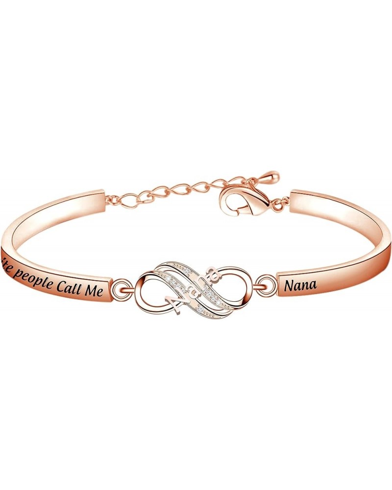 Grandma Bracelet My Favorite People Call Me Nana/Mimi/Nonna/Granny/Grandma Bracelet Gift for Grandmother nana rose gold $8.84...