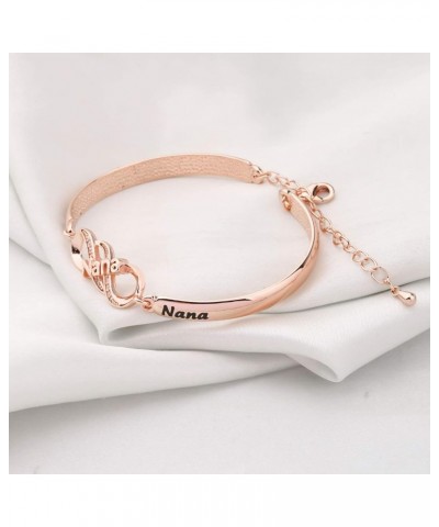 Grandma Bracelet My Favorite People Call Me Nana/Mimi/Nonna/Granny/Grandma Bracelet Gift for Grandmother nana rose gold $8.84...