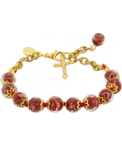 GlassOfVenice Murano Glass Sommerso Rosary Bracelet - Red $24.72 Bracelets