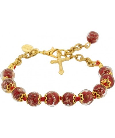 GlassOfVenice Murano Glass Sommerso Rosary Bracelet - Red $24.72 Bracelets