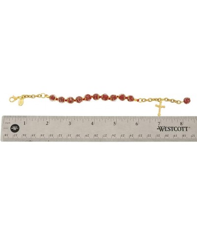 GlassOfVenice Murano Glass Sommerso Rosary Bracelet - Red $24.72 Bracelets