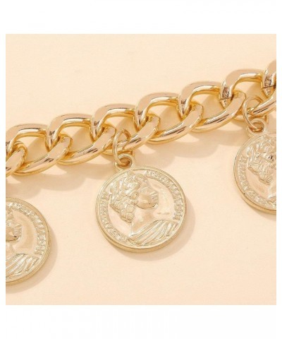 Bracelets Women Gold Color Cuban Chain Thick Punk Retro Charm Wristband $5.60 Bracelets