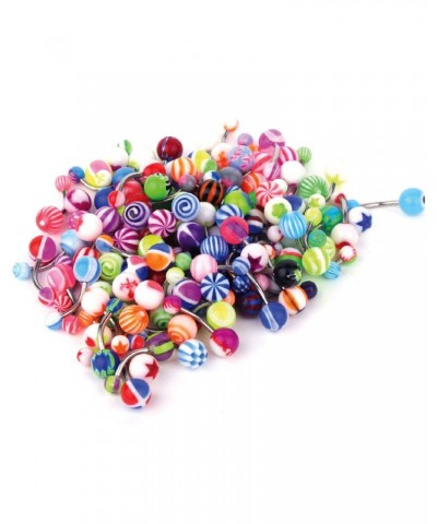 50PC Belly Button Rings Banana Barbells With Piercing Aftercare 14G Surgical Steel Bar Mix Color Body Jewelry $11.99 Body Jew...