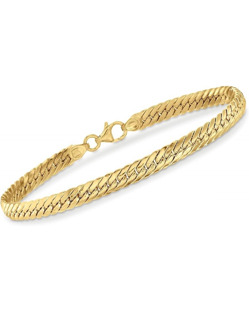 Italian 18kt Yellow Gold Cuban-Link Bracelet 8 Inches $262.00 Bracelets