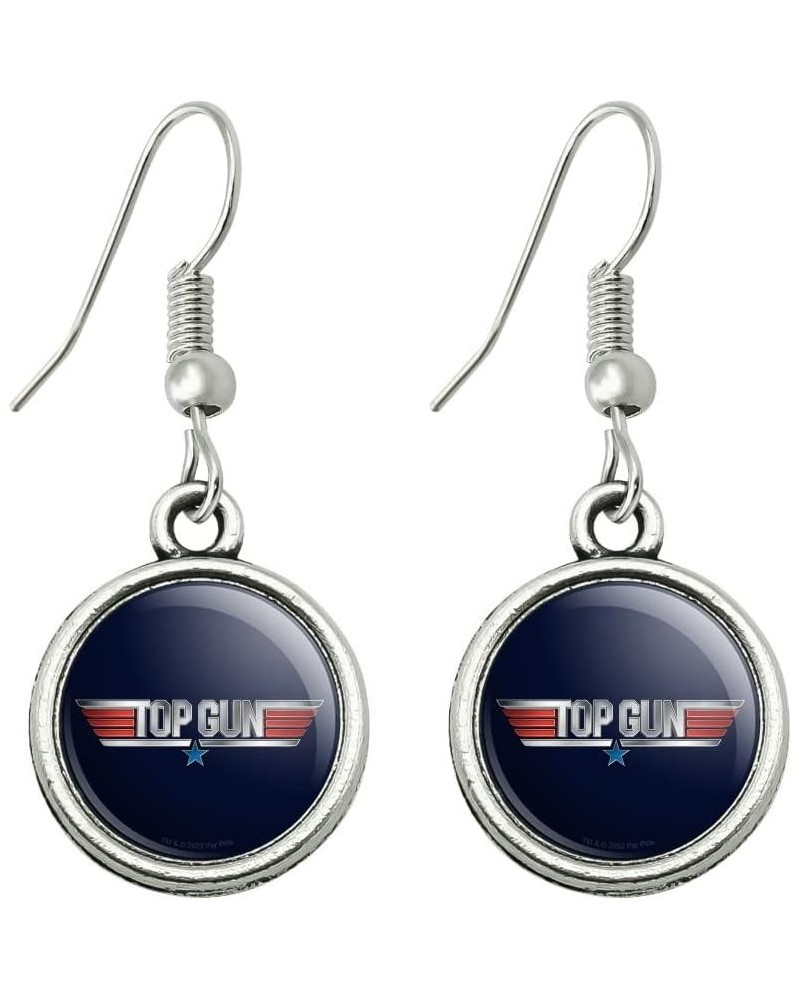 Top Gun Rendered Logo Novelty Dangling Drop Charm Earrings $10.07 Earrings