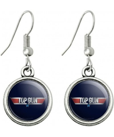 Top Gun Rendered Logo Novelty Dangling Drop Charm Earrings $10.07 Earrings