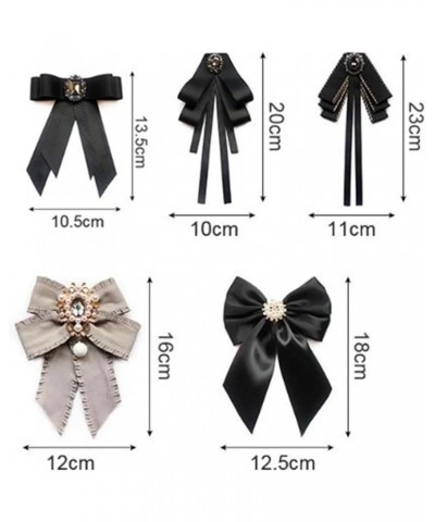 Women's Unisex Bow Tie Brooch Ladies Pearl Crystal Pendant Lapel Pin Shirt Tie Bow Tie Suit Accessories One Size 11 $25.32 Br...