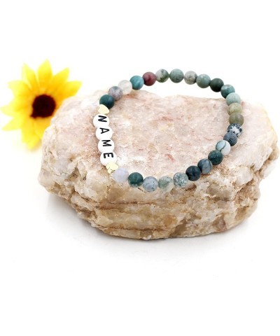 Handmade Amazonite Bracelet Personalized Name Strand Bracelet for Women Girls, Custom Name Letters Numbers Bracelets for Best...