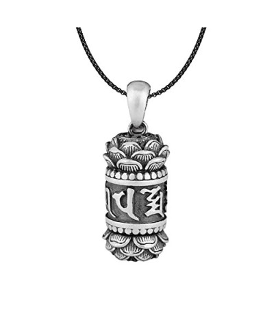 925 Sterling Silver Urn Necklace for Ashes for Men/Women, Cremation Jewelry for Ashes Tibetan Buddhist Amulet Memorial Pendan...