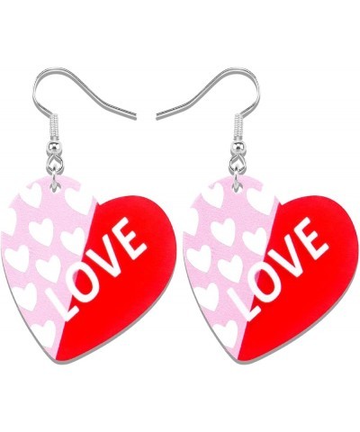 Valentine's Day Earrings Acrylic Pink Red Earrings for Women Girls Valentine's Day Accessories Mother's Day Earrings VD-B $6....