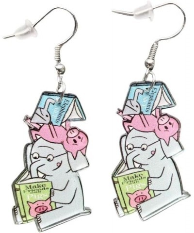 Cute Weird Animal Acrylic Drop Dangle Earrings，Funny Guitar Cat Dog Elephant School Bus Ruler Caterpillar Earring Lovely Pet ...