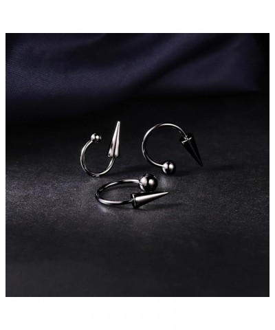 16G 316L Spike Septum Rings Lip Rings Horseshoe Nose Rings, Rook Daith Helix Tragus Cartilage Earrings Hoop, Stainless Steel ...